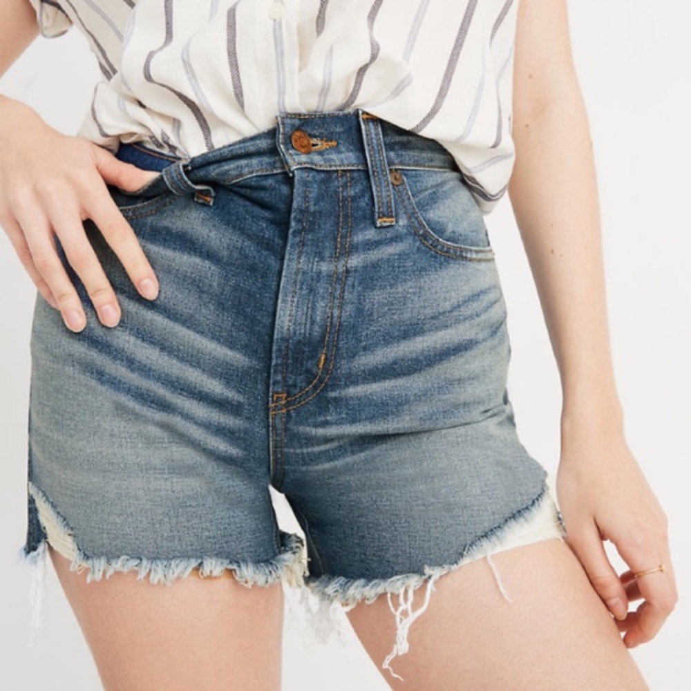 Madewell Perfect Vintage Denim Dayna Wash Shorts
